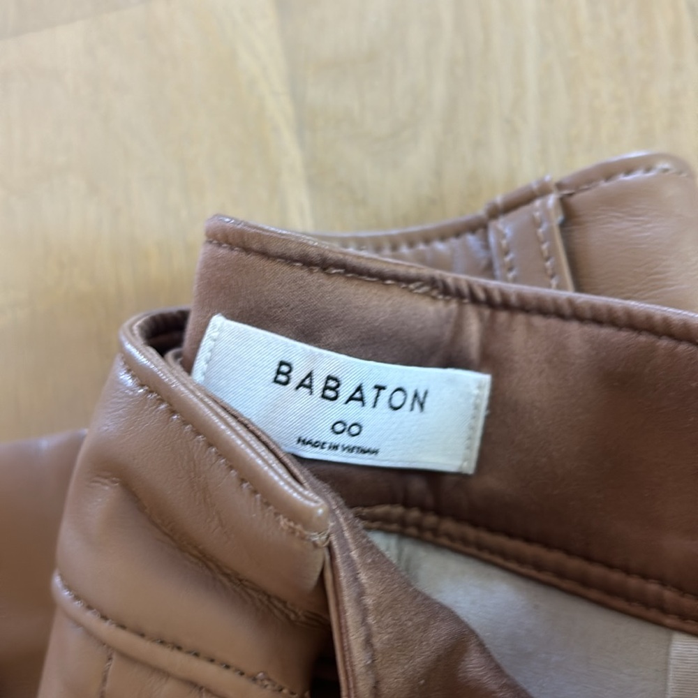 Babaton - Command Cropped Leather Pants - image 2